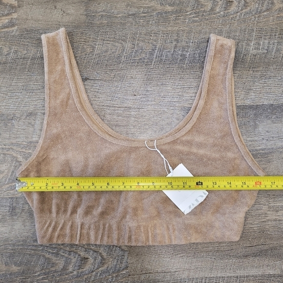 NWT ZARA | Terrycloth Crop Tank Top | Sz. L - Picture 6 of 6
